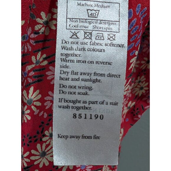 Vintage MONSOON Strappy Ditzy Floral Print Pink Midi Dress Y2K Women's Sz 6 - Picture 8 of 16